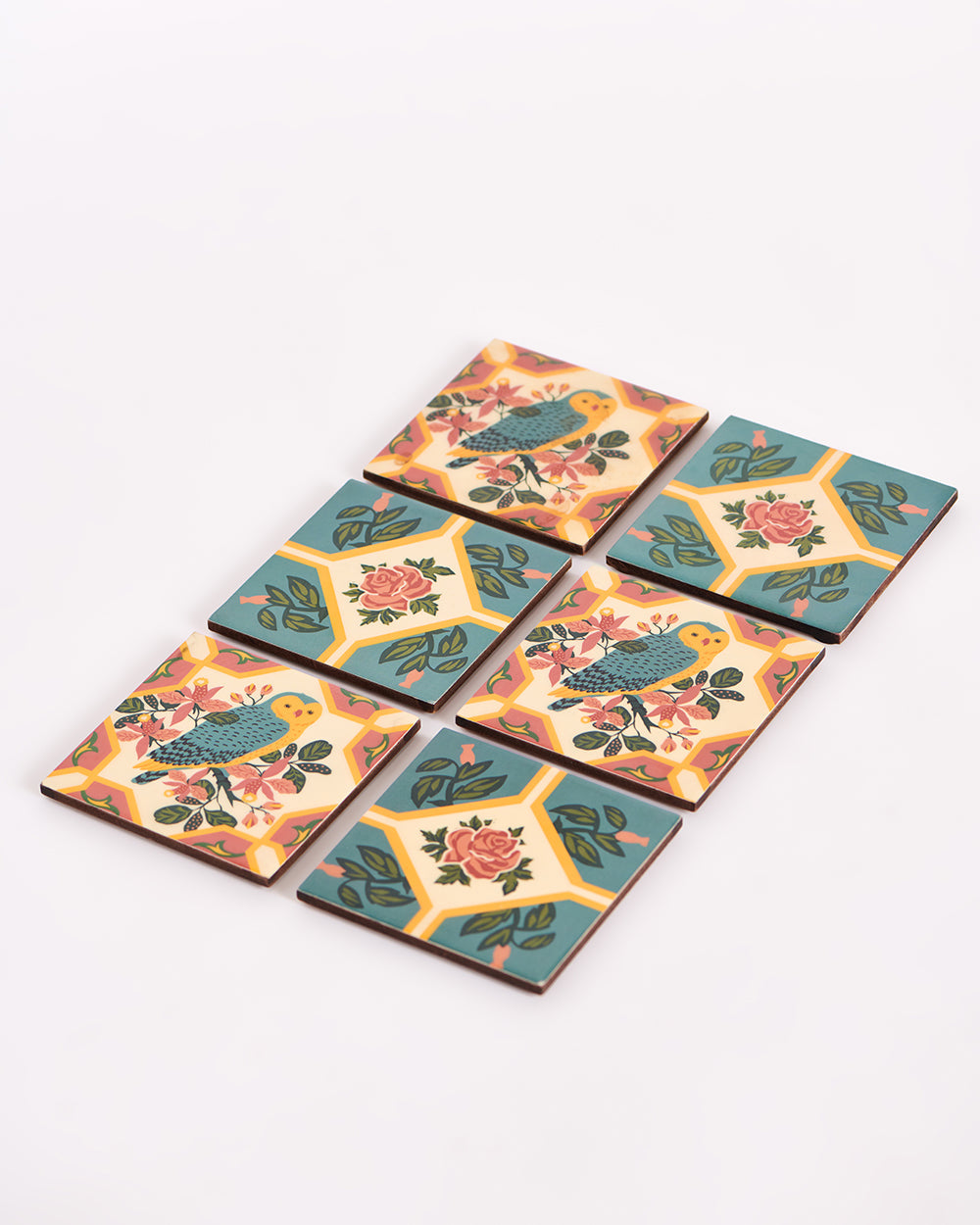 Peranakan Tales, Tiles Coasters Set of 6  | #SingaporeInspired