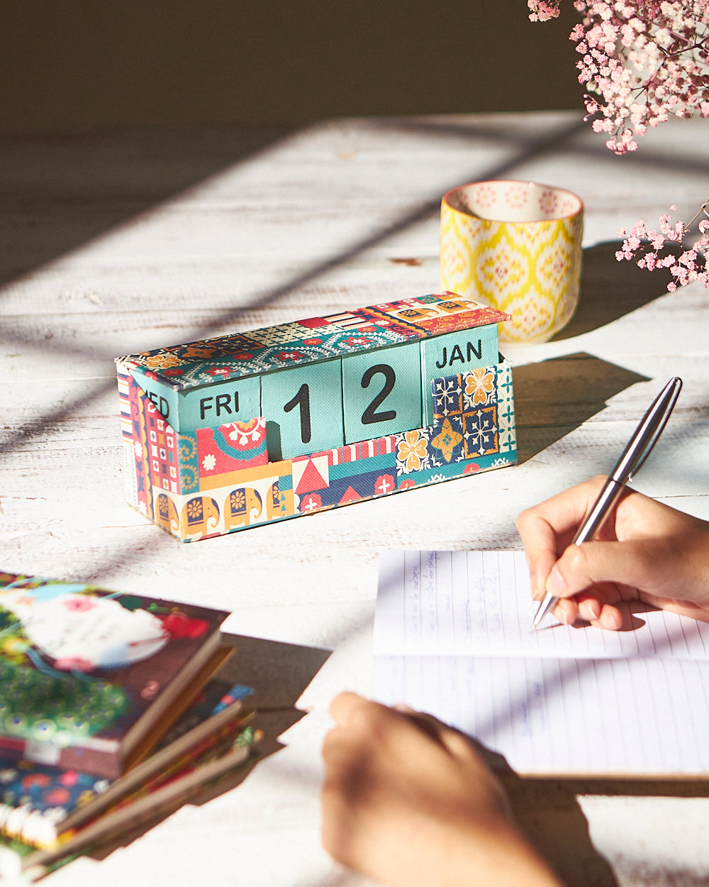 India Patchwork Desk Calendar