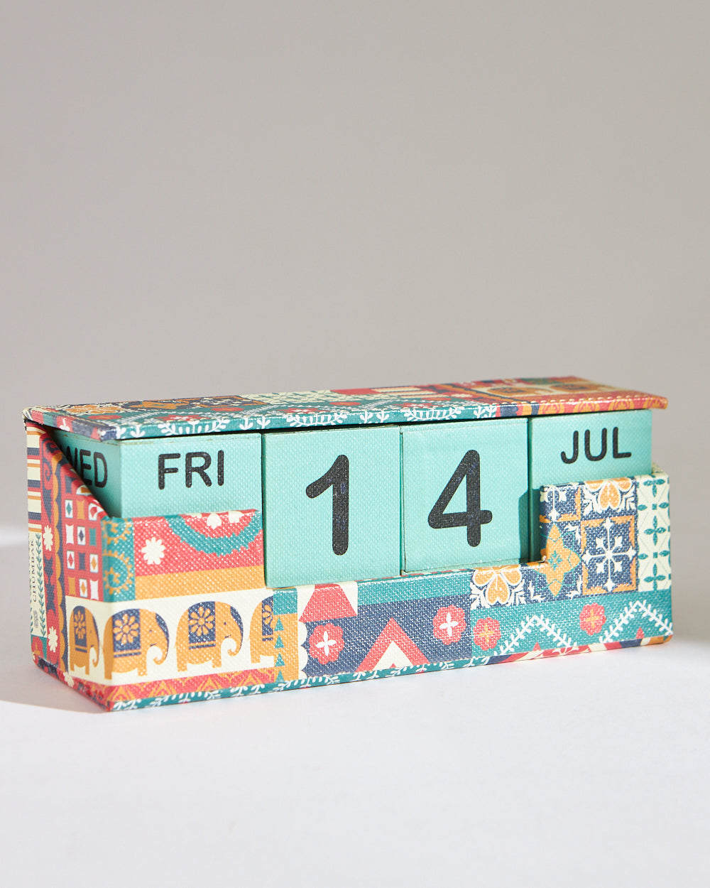 India Patchwork Desk Calendar