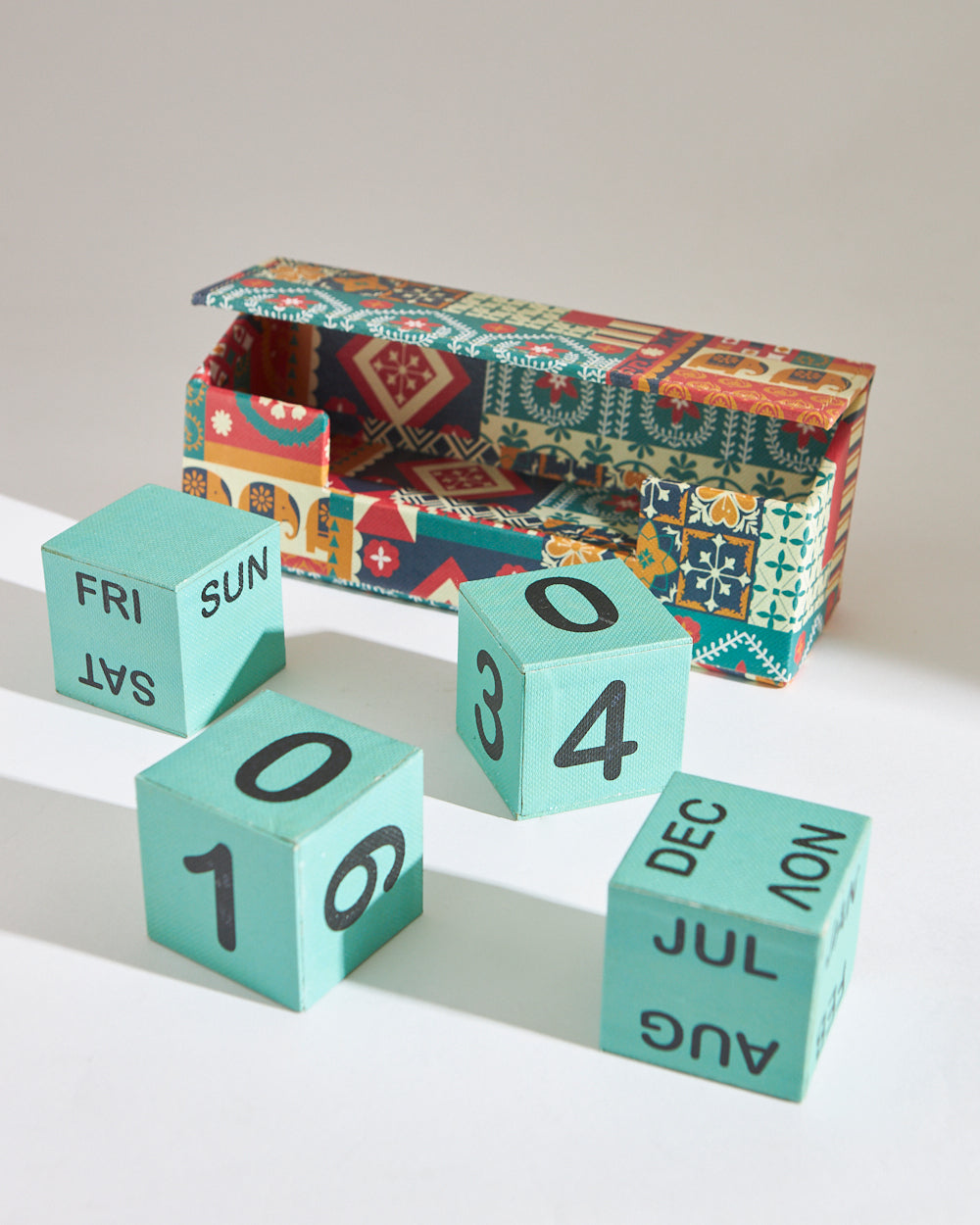 India Patchwork Desk Calendar