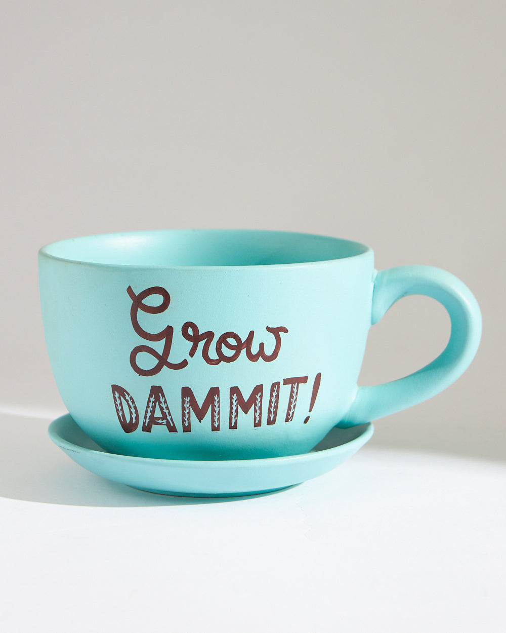 Grow Dammit  Planter - Teal