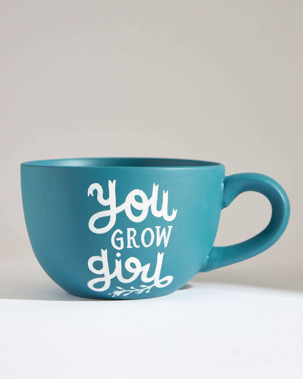 You Grow Girl  Planter - Deep Teal