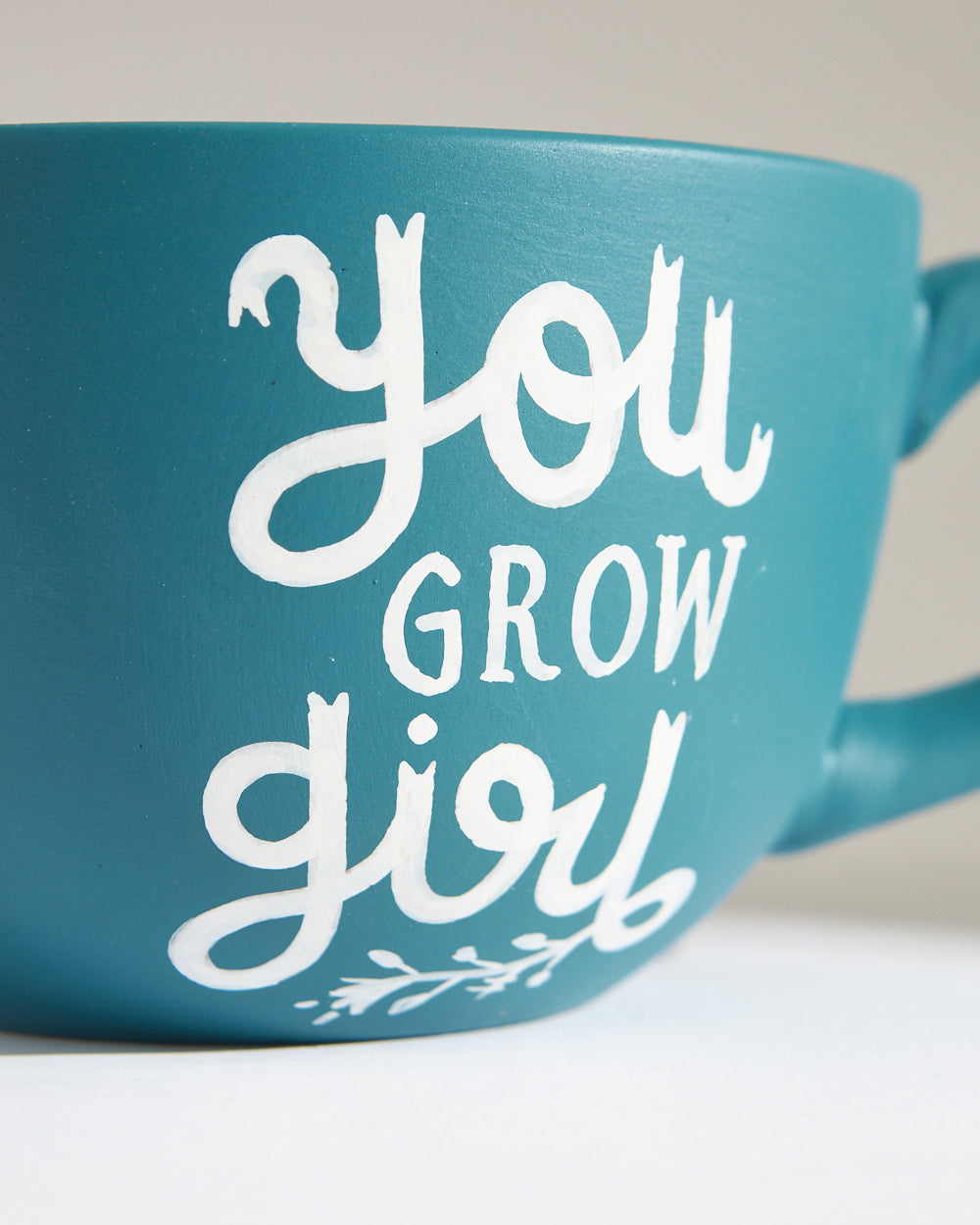 You Grow Girl  Planter - Deep Teal