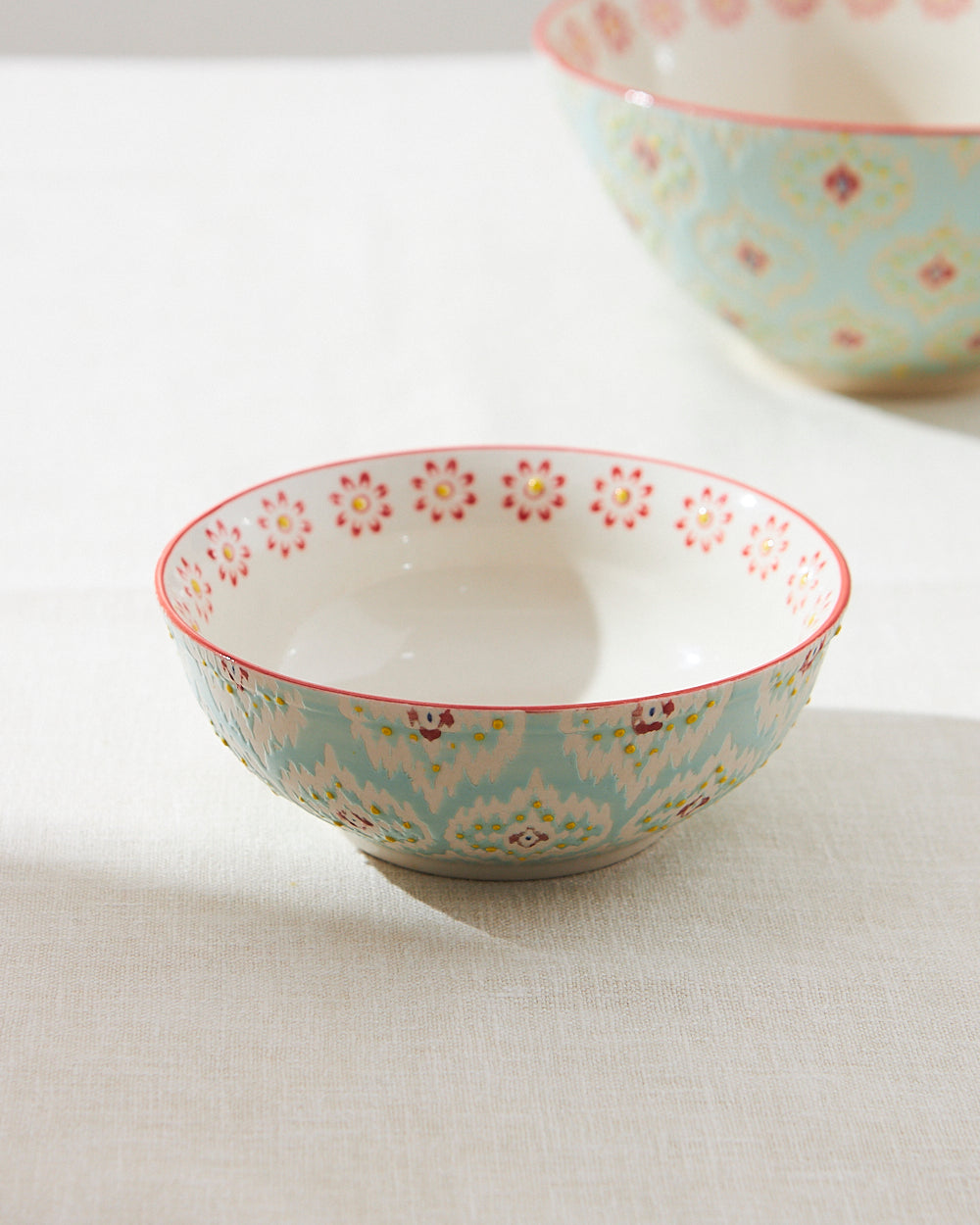 Ikat Fusion Dessert Bowl | Blue