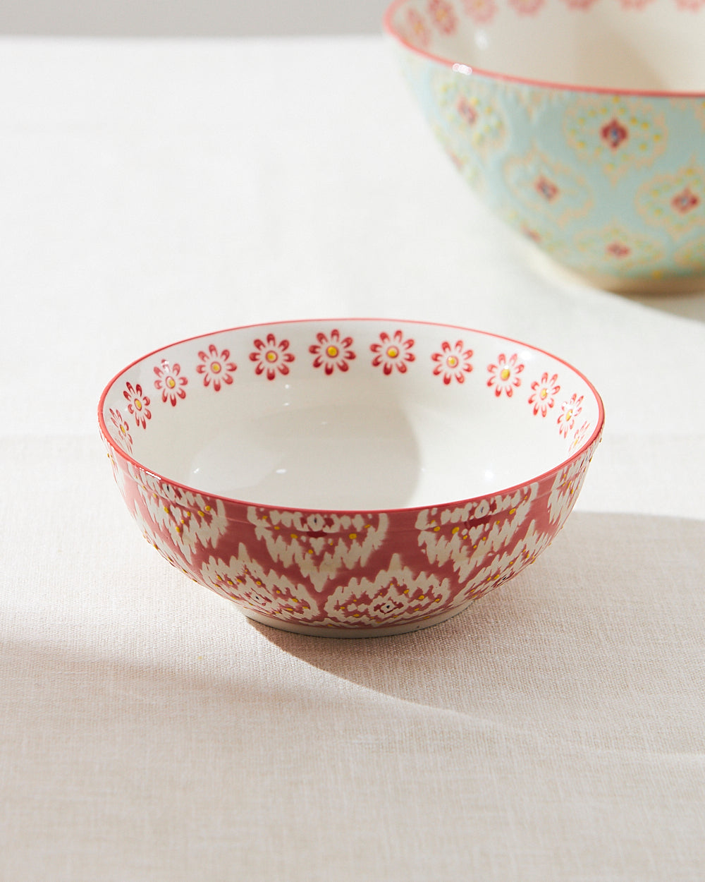 Ikat Fusion Dessert Bowl | Red