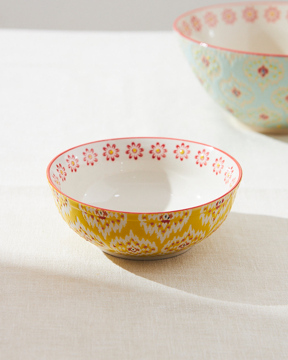 Ikat Fusion Dessert Bowl | Yellow