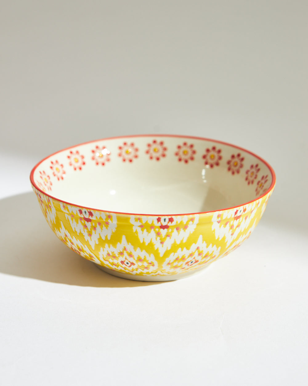 Ikat Fusion Dessert Bowl | Yellow