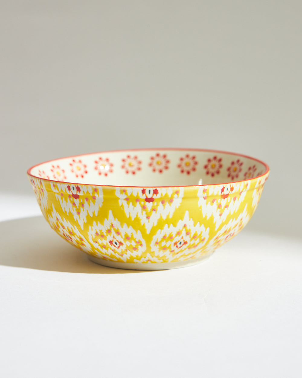 Ikat Fusion Dessert Bowl | Yellow