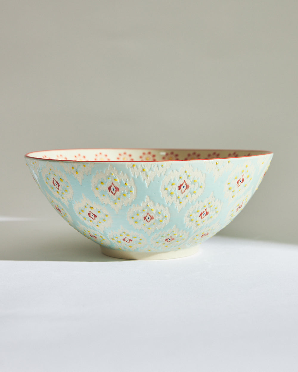 Ikat Fusion Large Serving Bowl | Blue