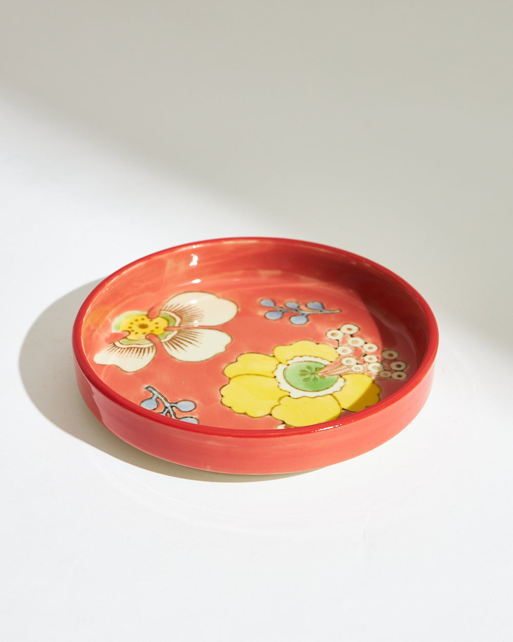 Hibiscus Bloom Snack Plate | Red