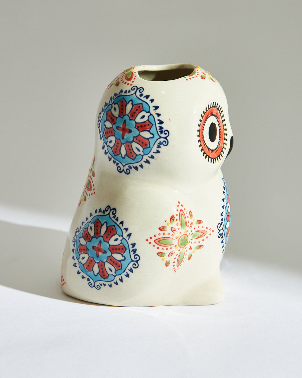 Boho Chakras Owl Vase