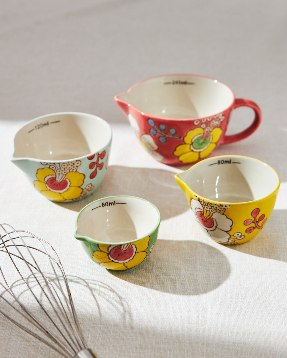 Hibiscus Bloom Measuring Mugs Set