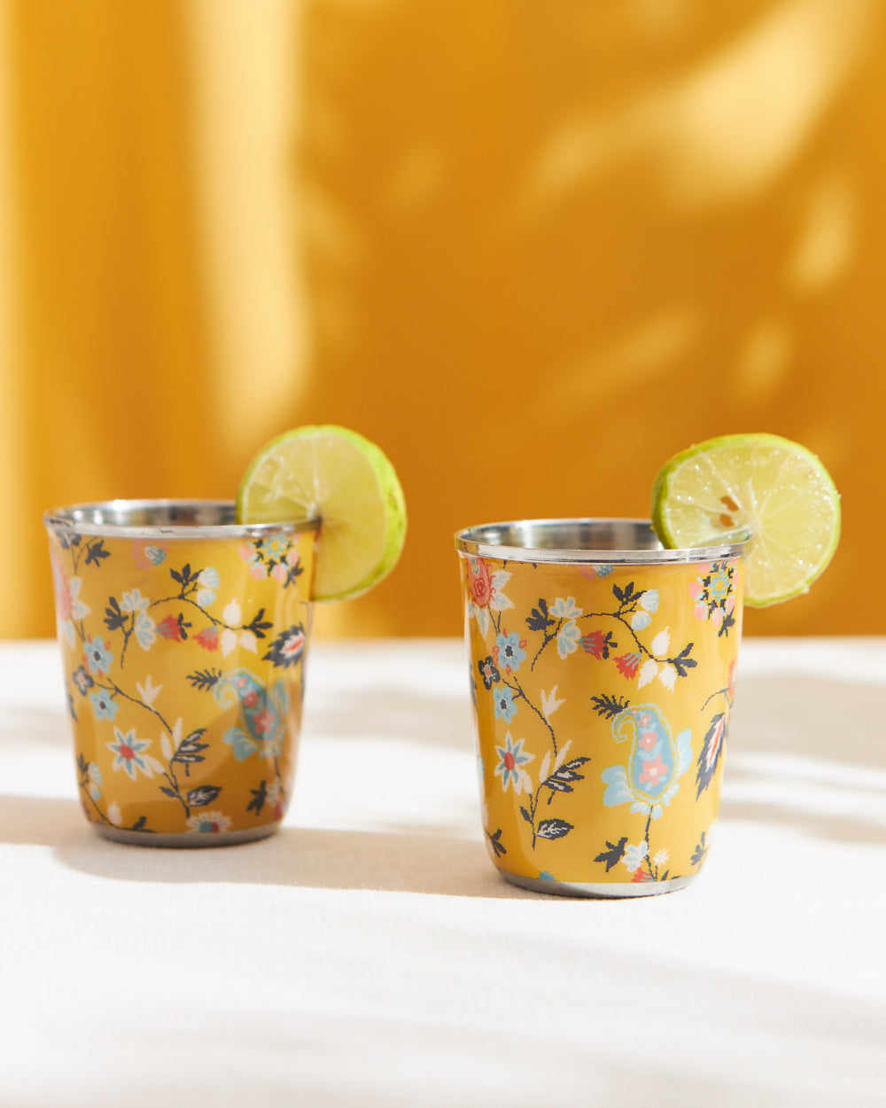 Pixel Paisley Tumbler Set Small- Yellow