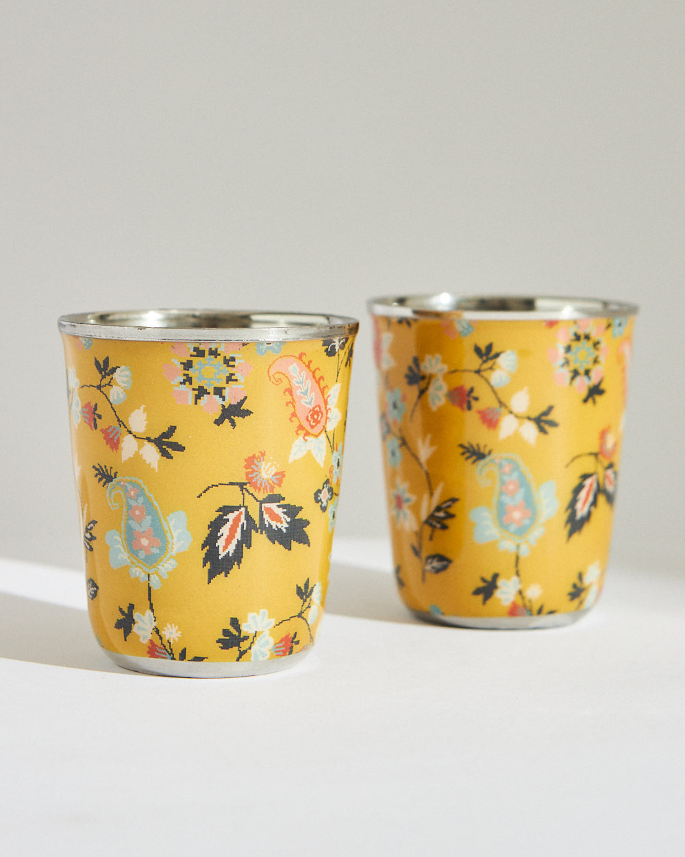 Pixel Paisley Tumbler Set Small- Yellow