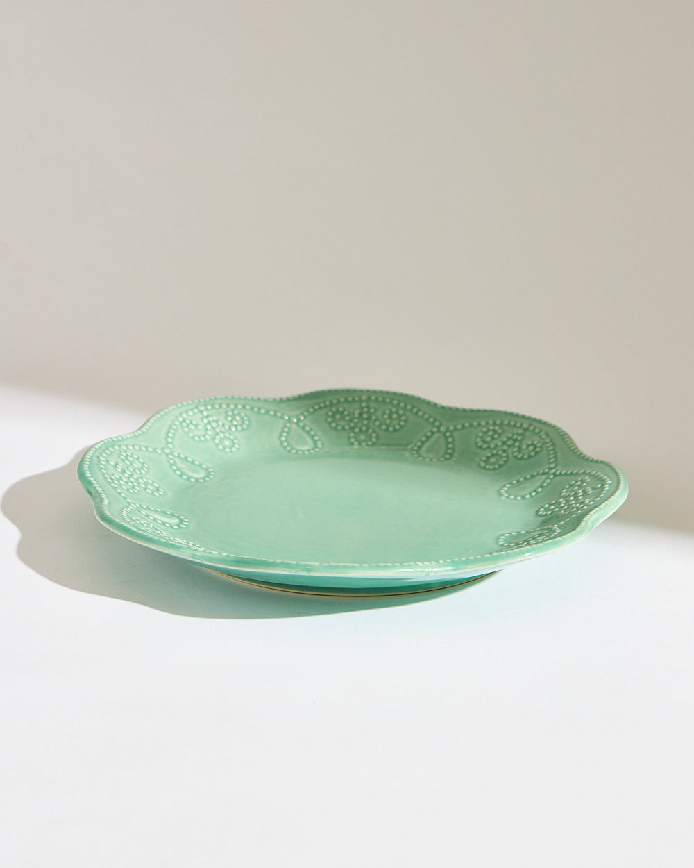 Essentials Lace Quarter Plate, Green