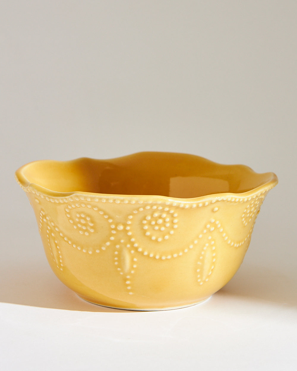 Essentials Lace Serving Bowl, Yellow