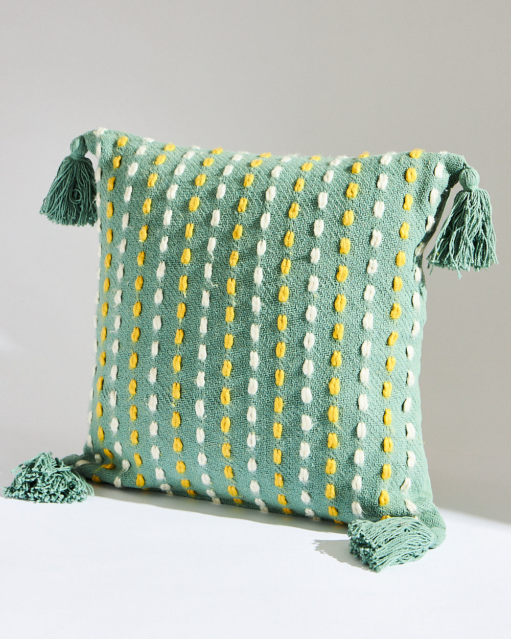 Essentials Kantha Cushion Cover, Green