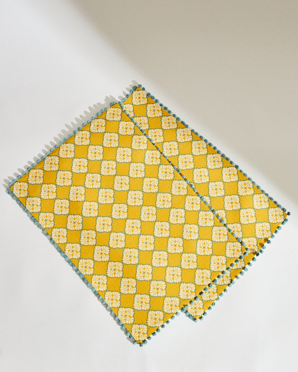 Pixel Jaal Placemats - Set of 2, Yellow