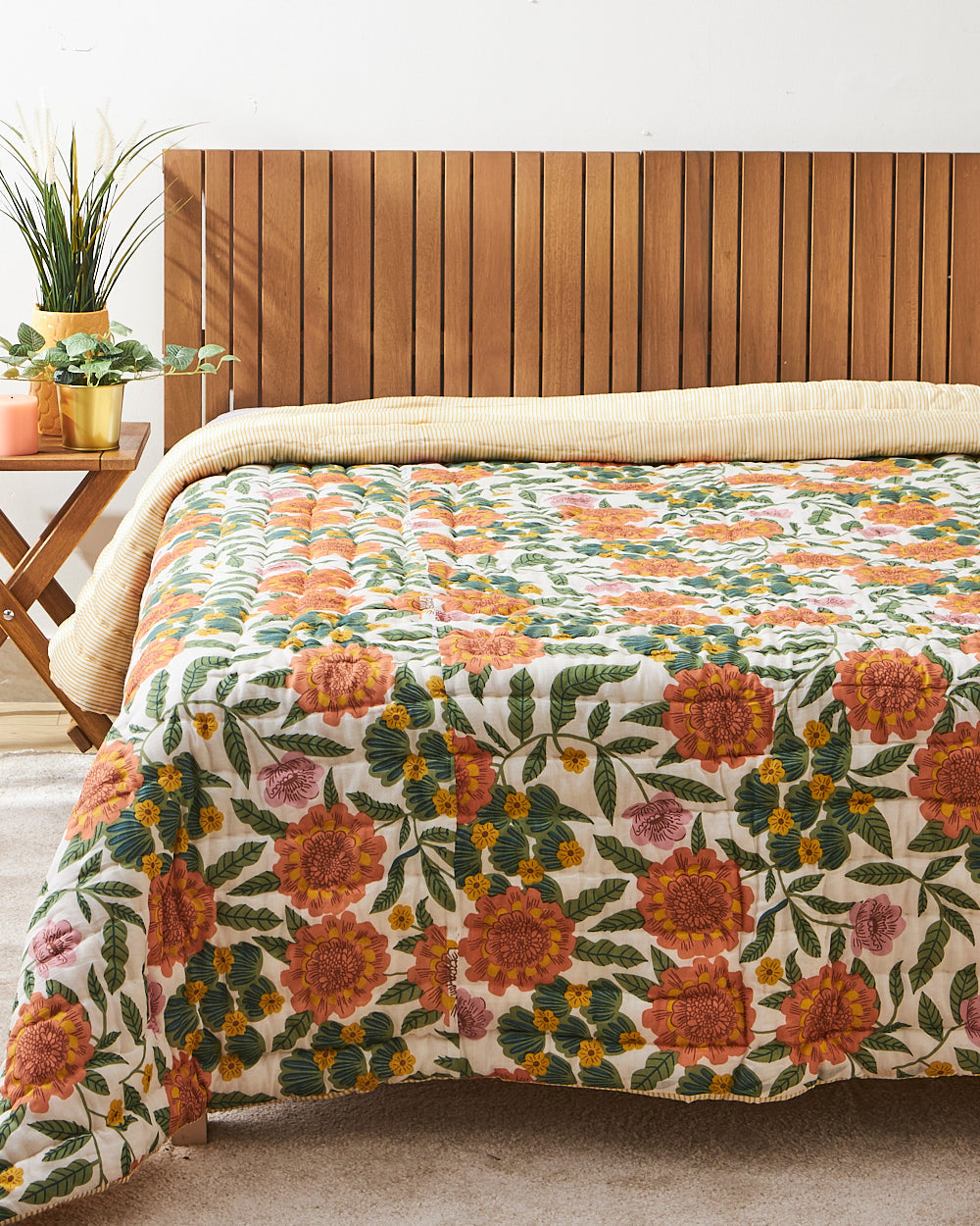 Marigold Cotton Quilt, Double