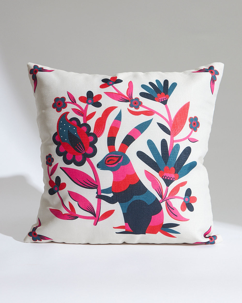 Teal by Chumbak | Otomi Safari 16"  Cushion Cover, Set of 5