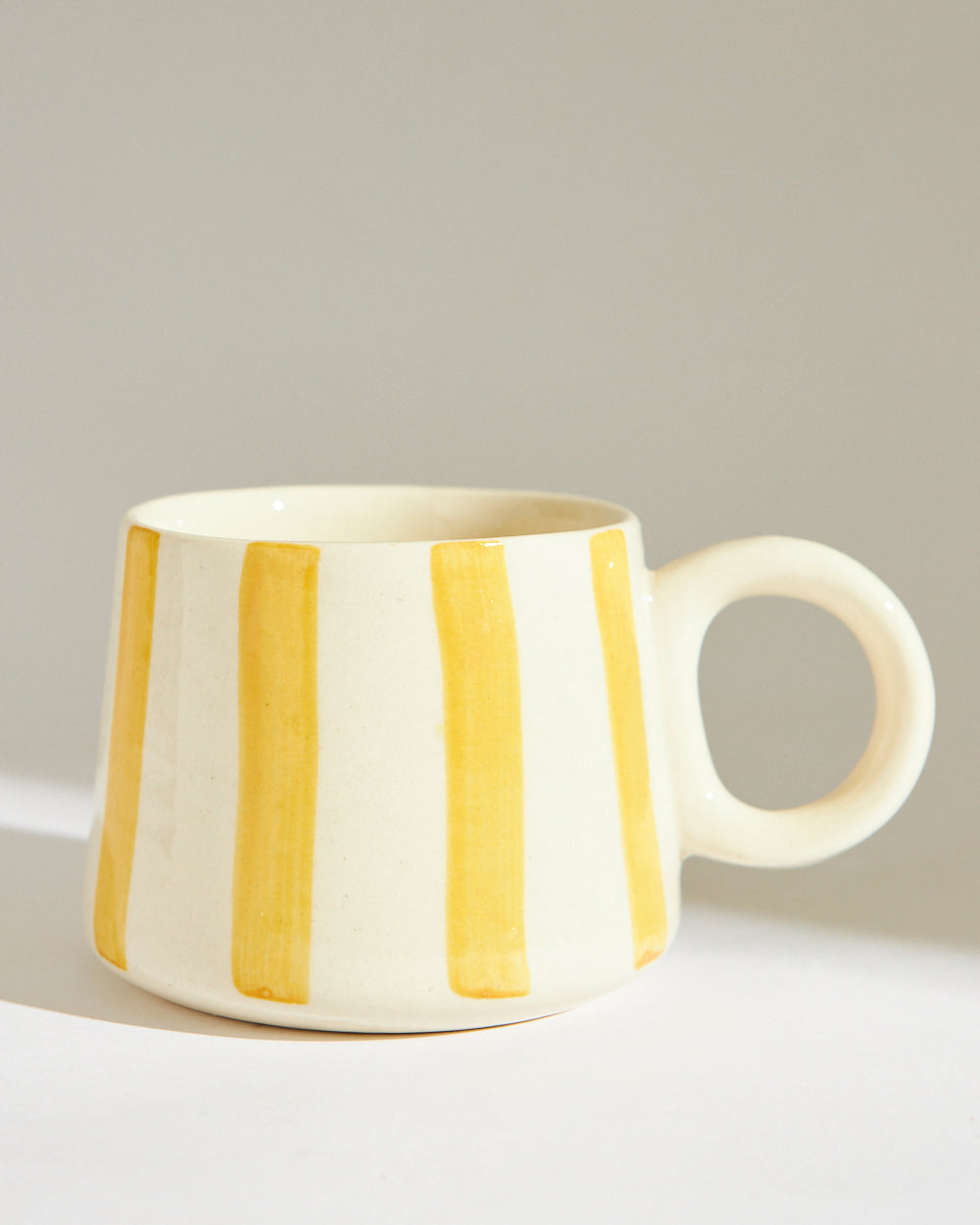 Essentials Love Stripes Mug- Yellow