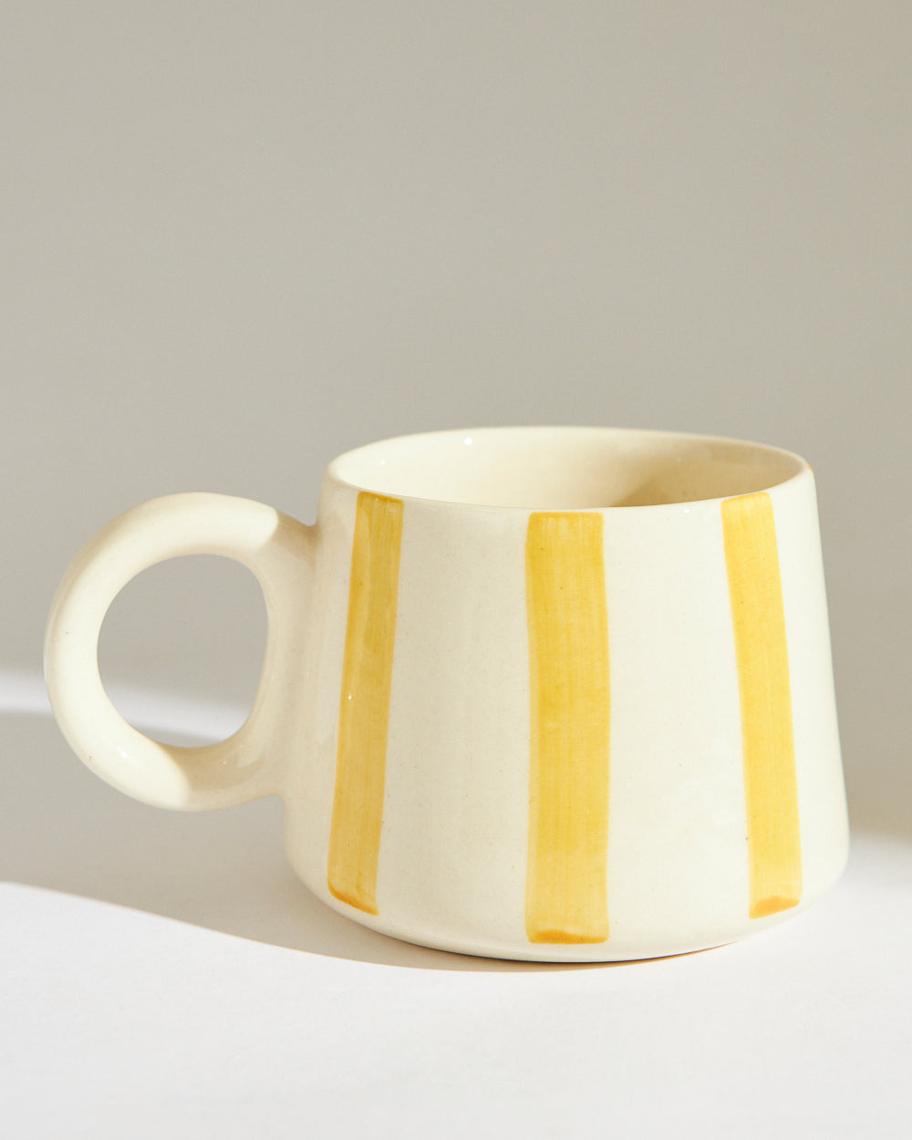 Essentials Love Stripes Mug- Yellow