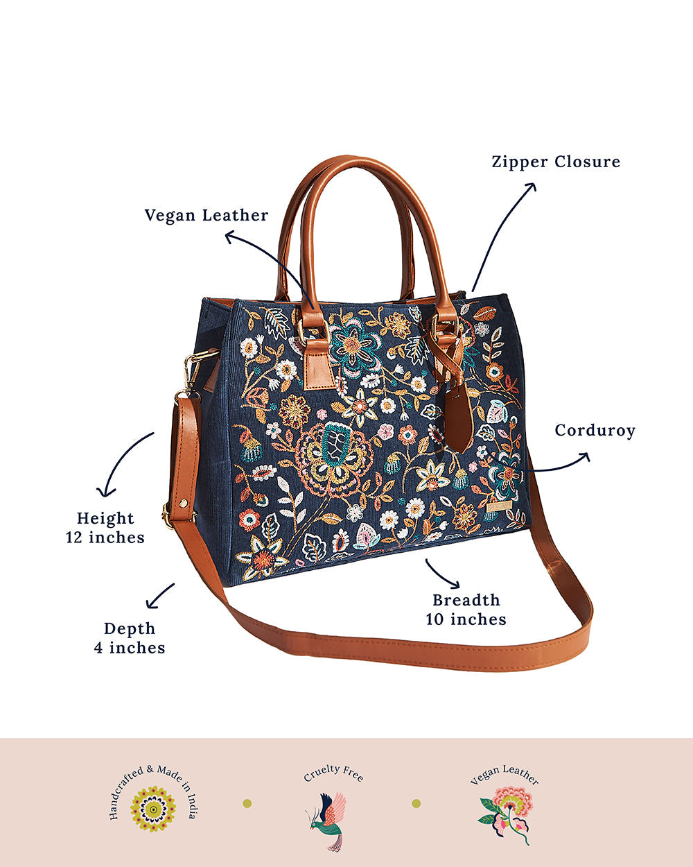 Embroidered Tote | Batik Bloom