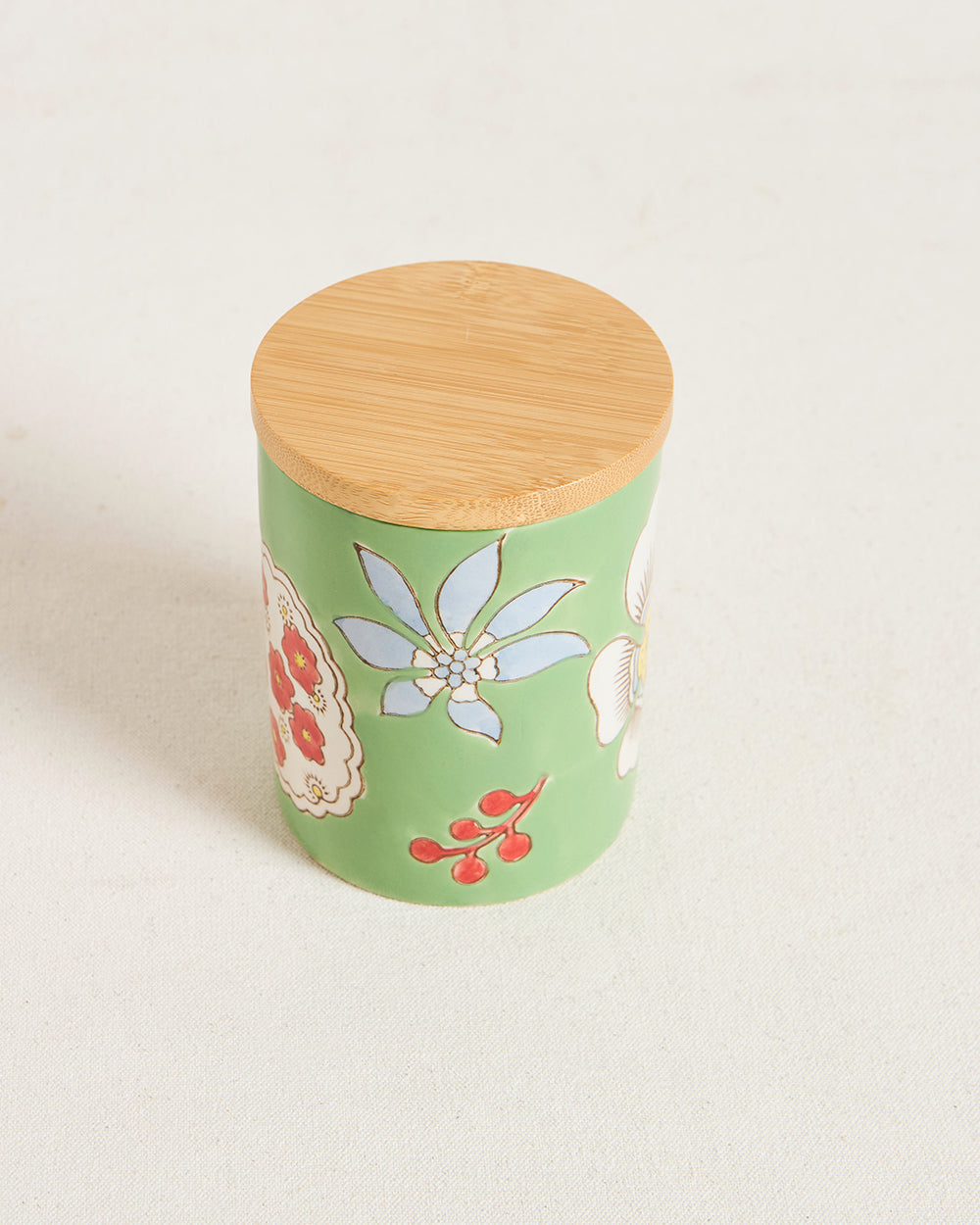 Hibiscus Bloom Storage Jar | Green