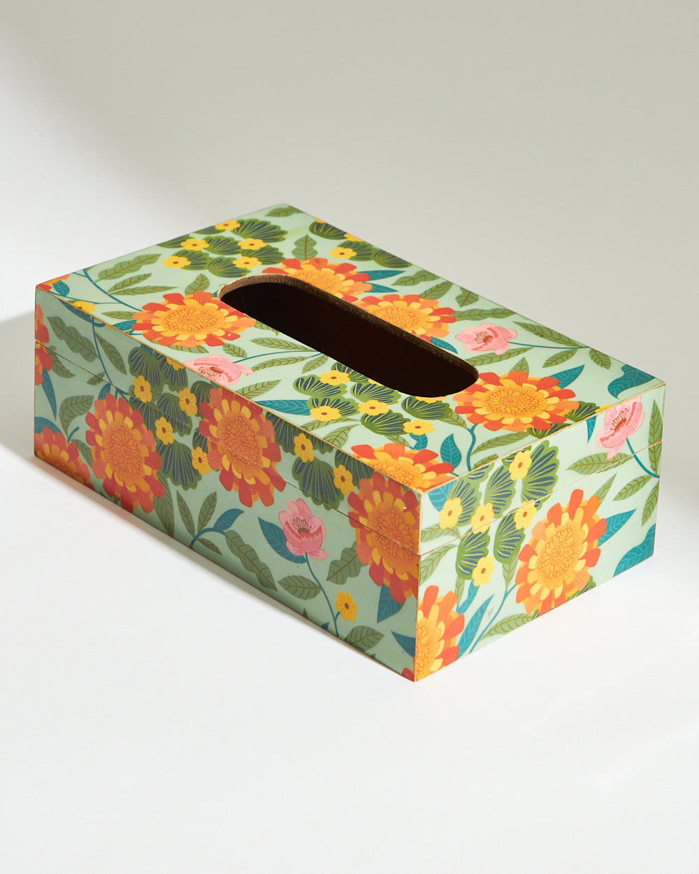 Marigold Tissue Box | Wood