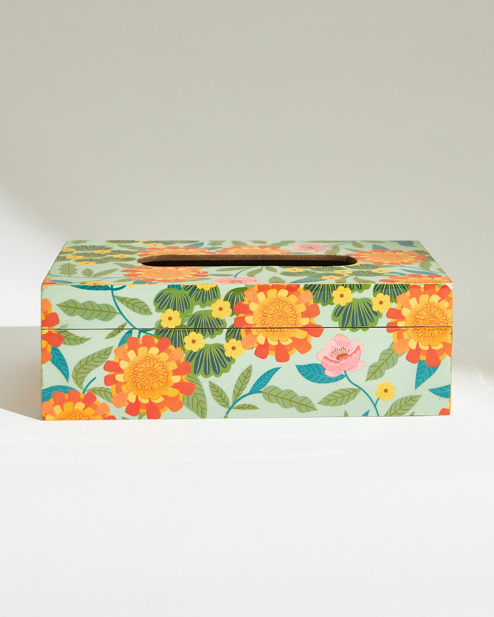 Marigold Tissue Box | Wood