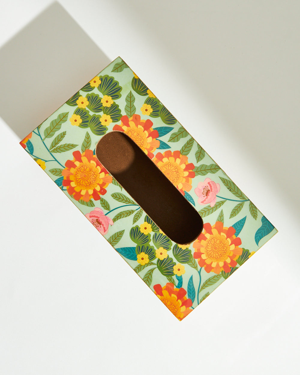 Marigold Tissue Box | Wood