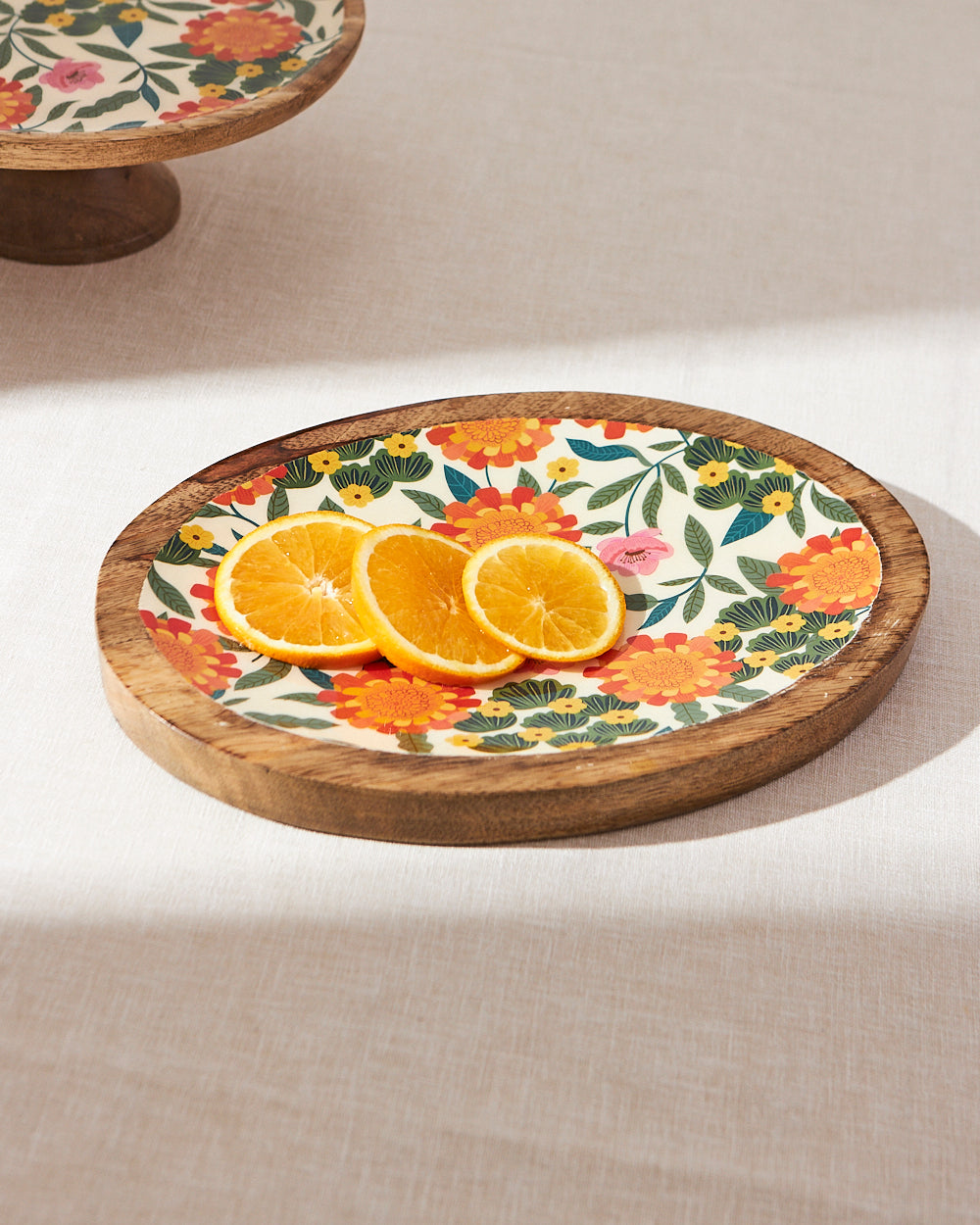 Marigold Oval Snack Platter | Wood