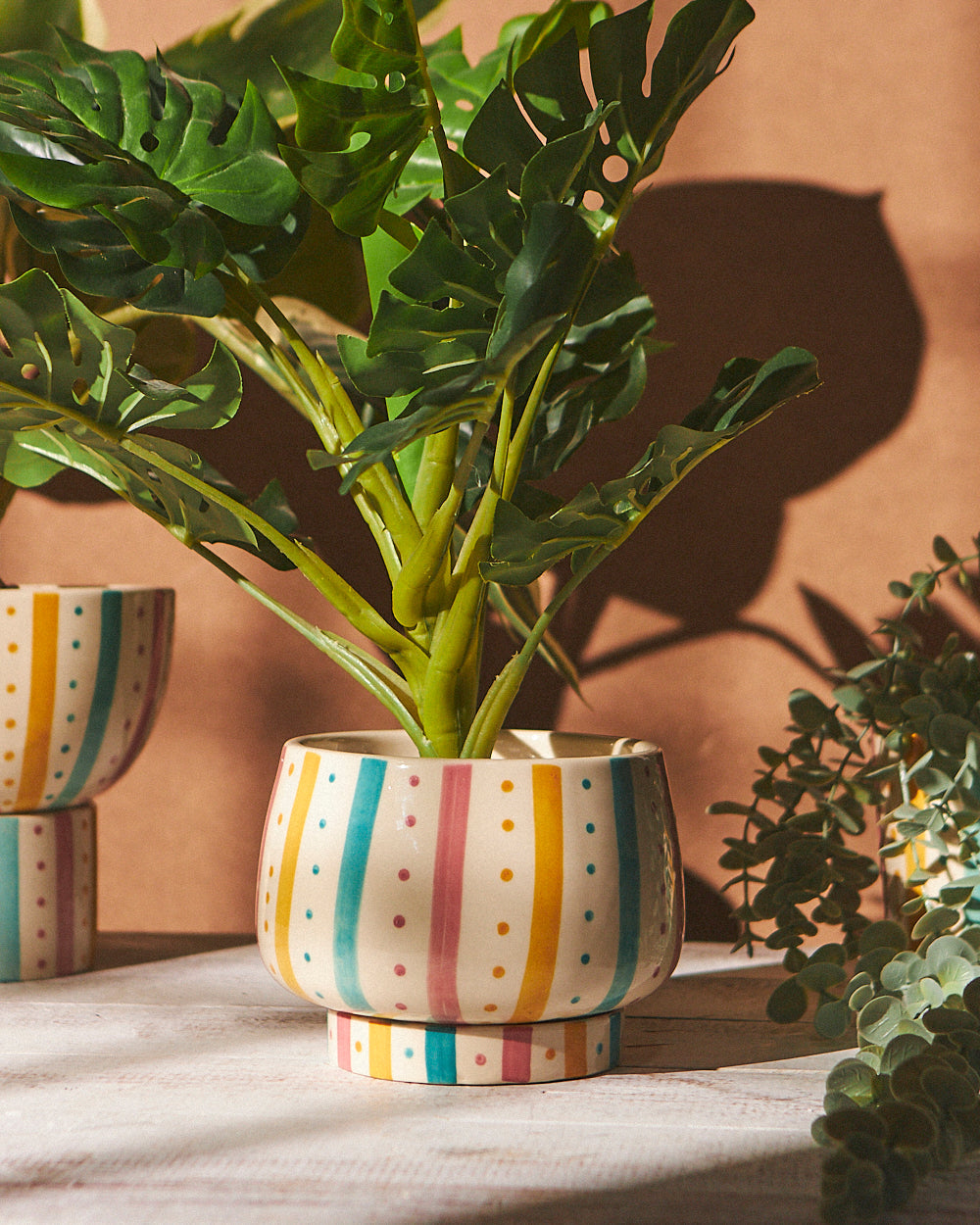 Dot & Stripes Essentials (Medium) – 2 piece Planter Set