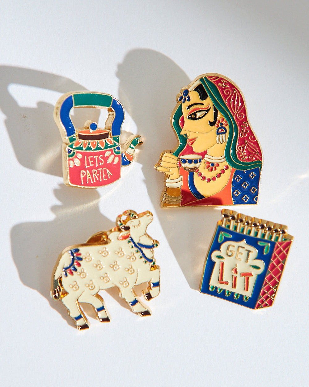 Desi Doodles Enamel Pin Set