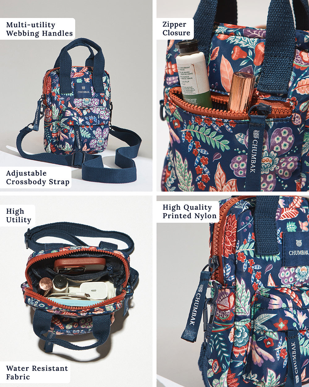 Explorer Sling-cum-Handbag| Batik Bloom