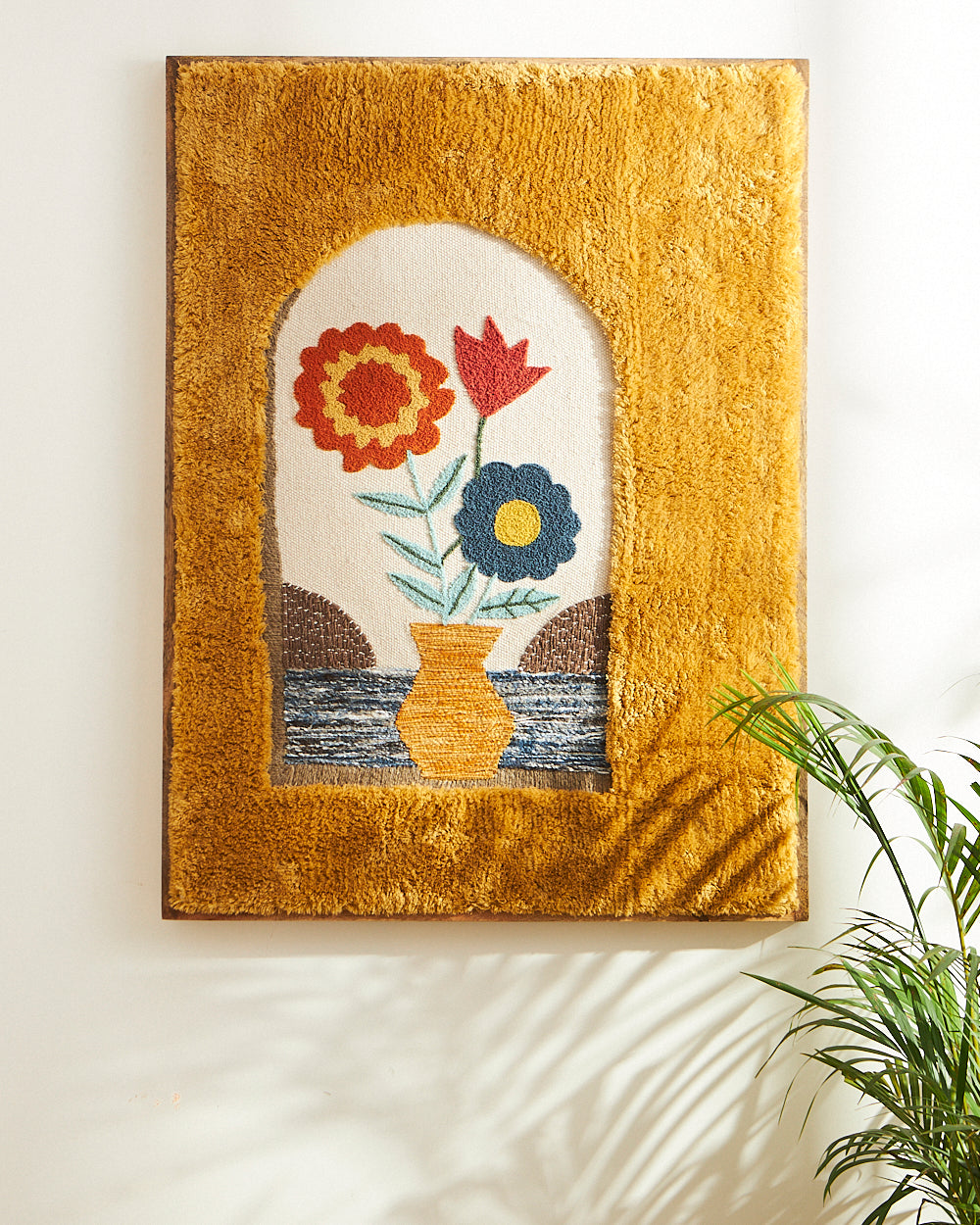 Hand-tufted Mediterranean Window Framed Wall Art