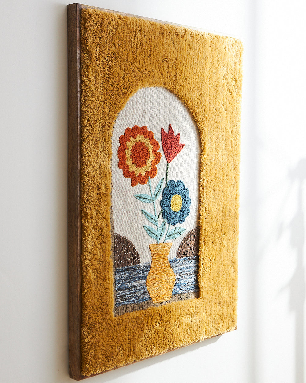 Hand-tufted Mediterranean Window Framed Wall Art