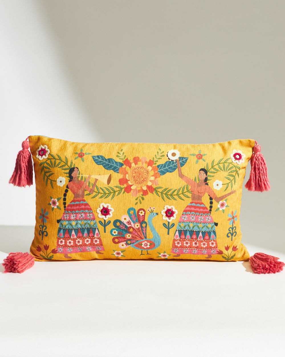 Marigold Lady Troupe Cushion Cover 12"x20"