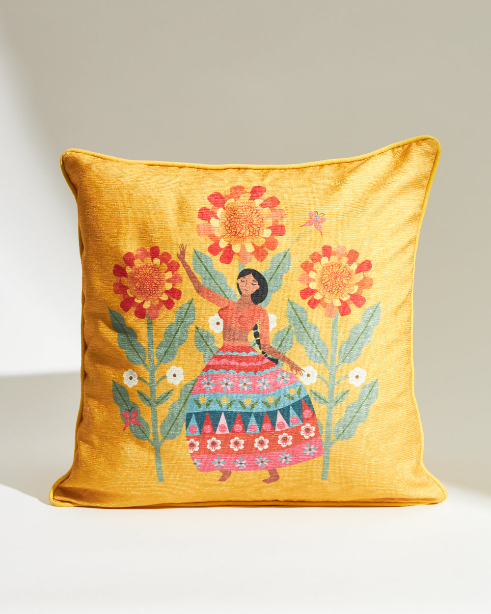 Marigold Lady Cushion Cover Set  16" - Set of 3