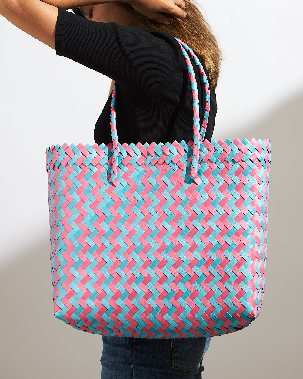 Weave Lunch Bag - Pink