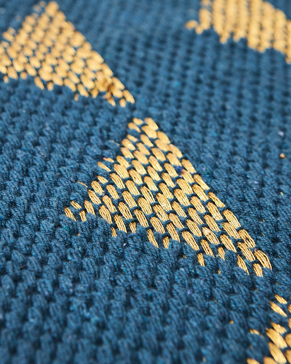 Hills Mini Rug | Handwoven Metallic