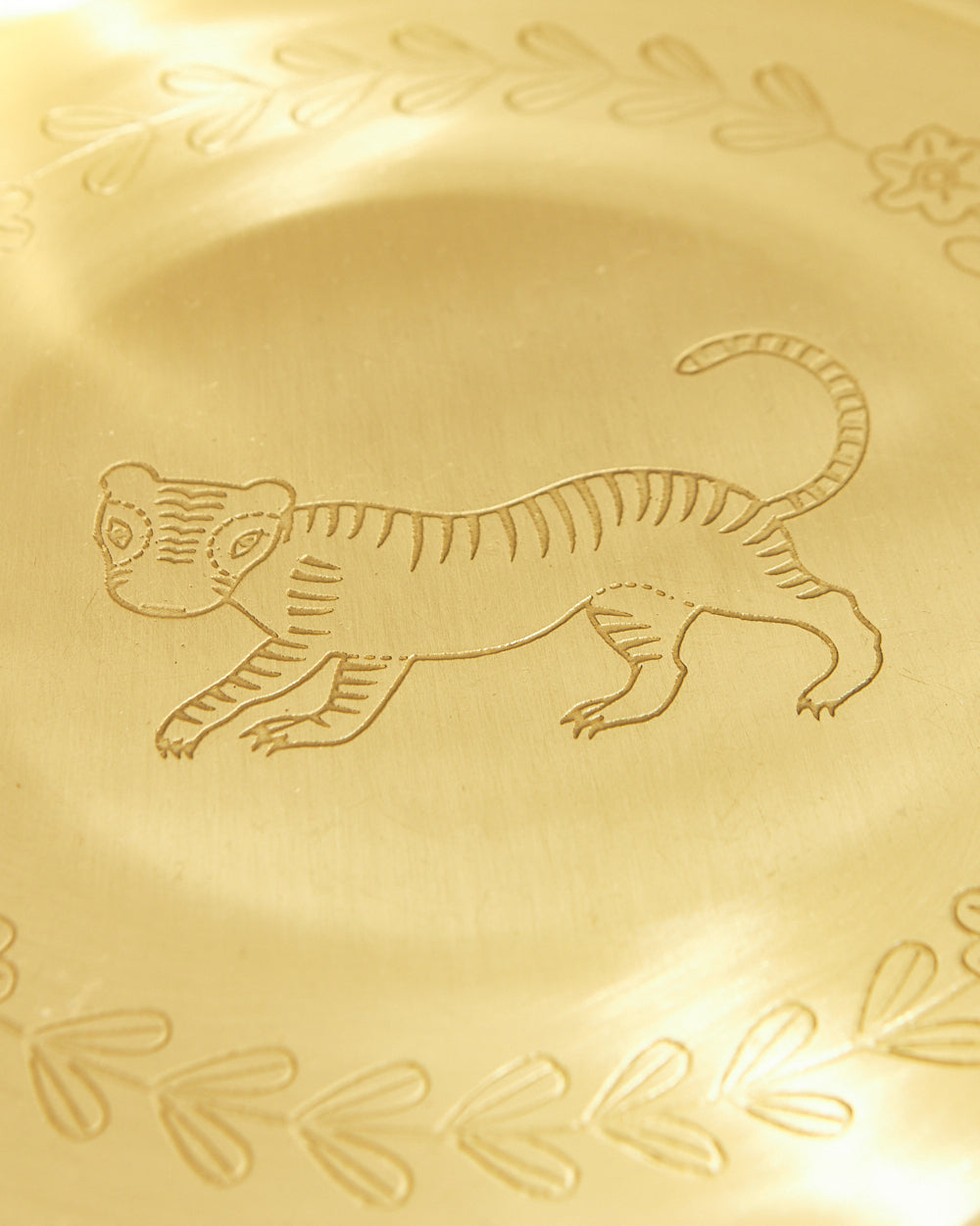 Marigold Royal Tiger Brass Thali