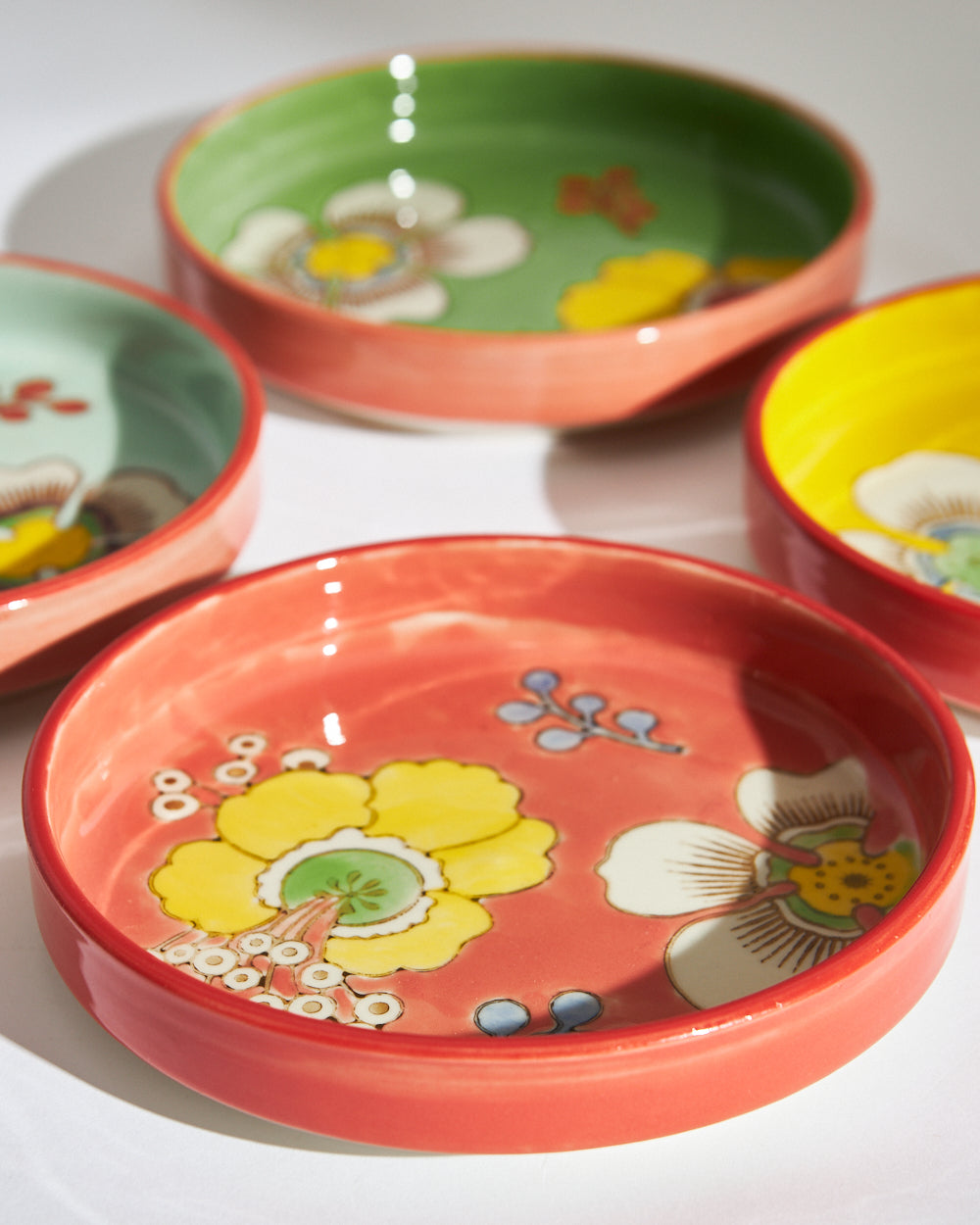 Hibiscus Bloom Snack Plates | Set of 4
