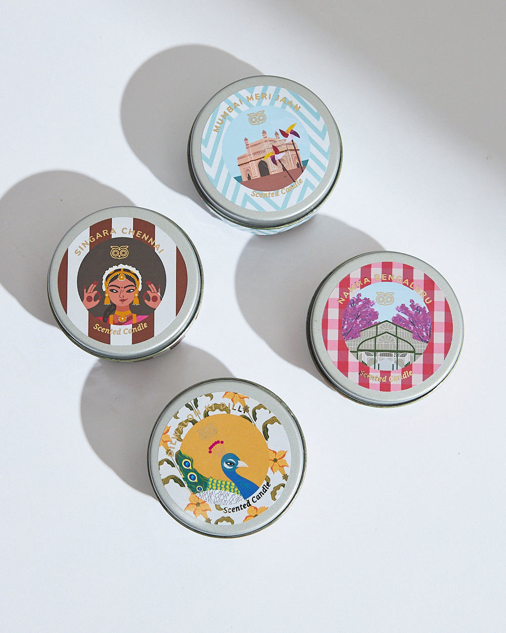 Cities of India Tin Candles Gift Box | Set of 4