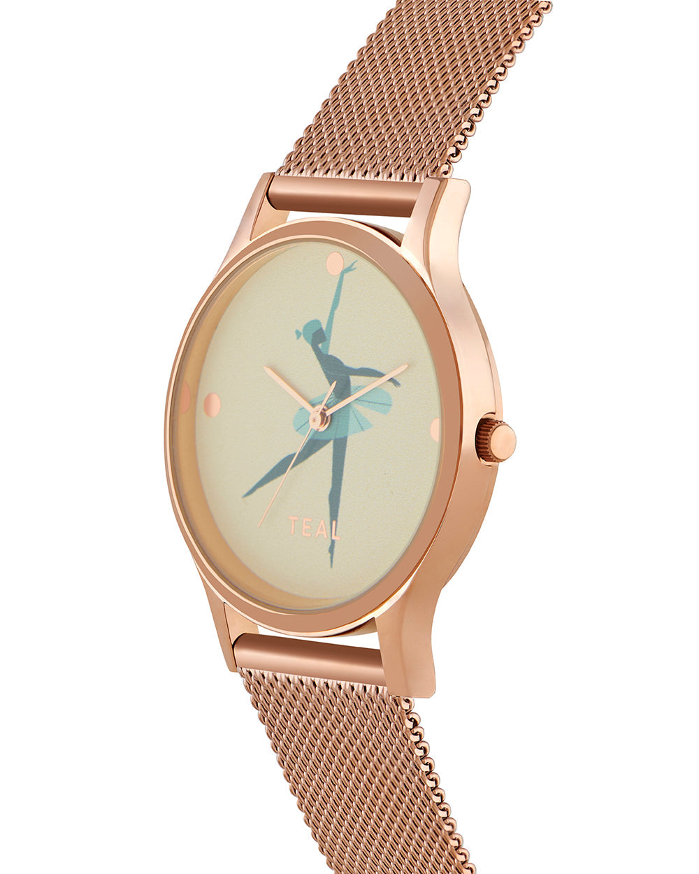 Teal By Chumbak | Ballerina Watch -Metal Mesh Strap