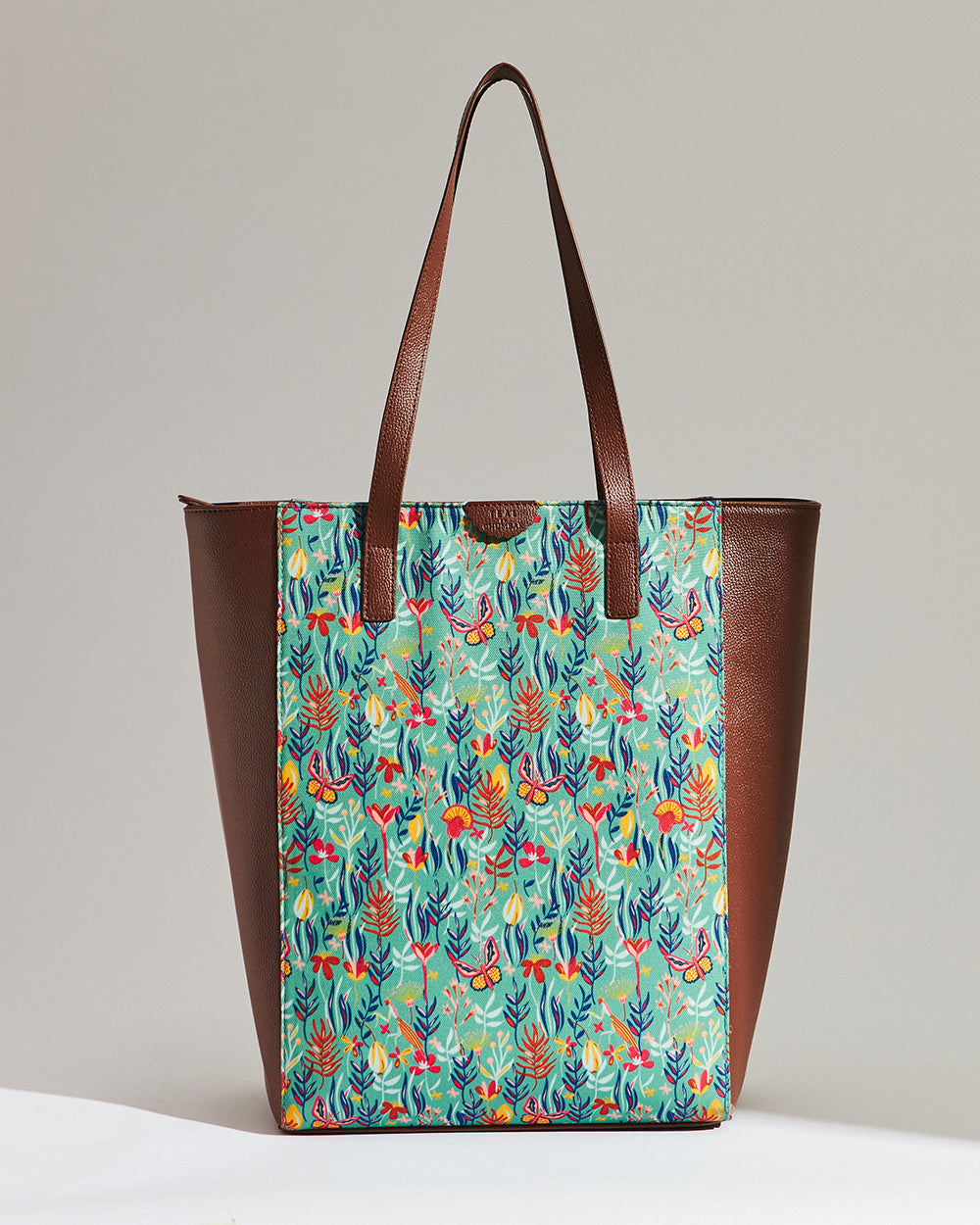 Teal by Chumbak Tokyo Blooms  Shopper tote