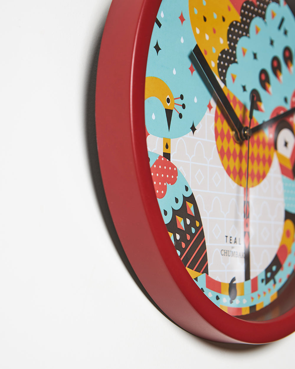 Teal by Chumbak |Peacock Pride Wall Clock | 11 inch