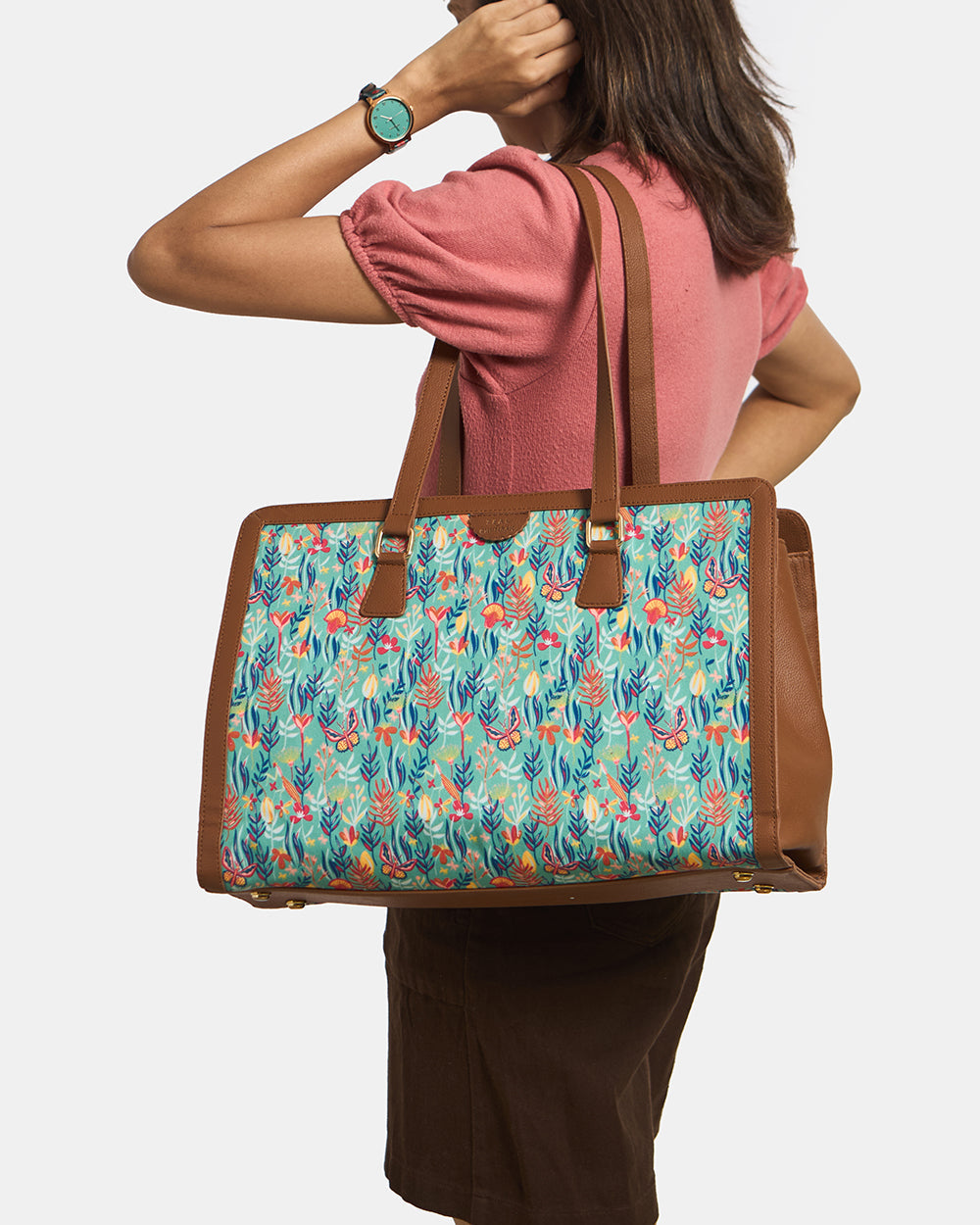 Teal by Chumbak |Tokyo Blooms Office Tote