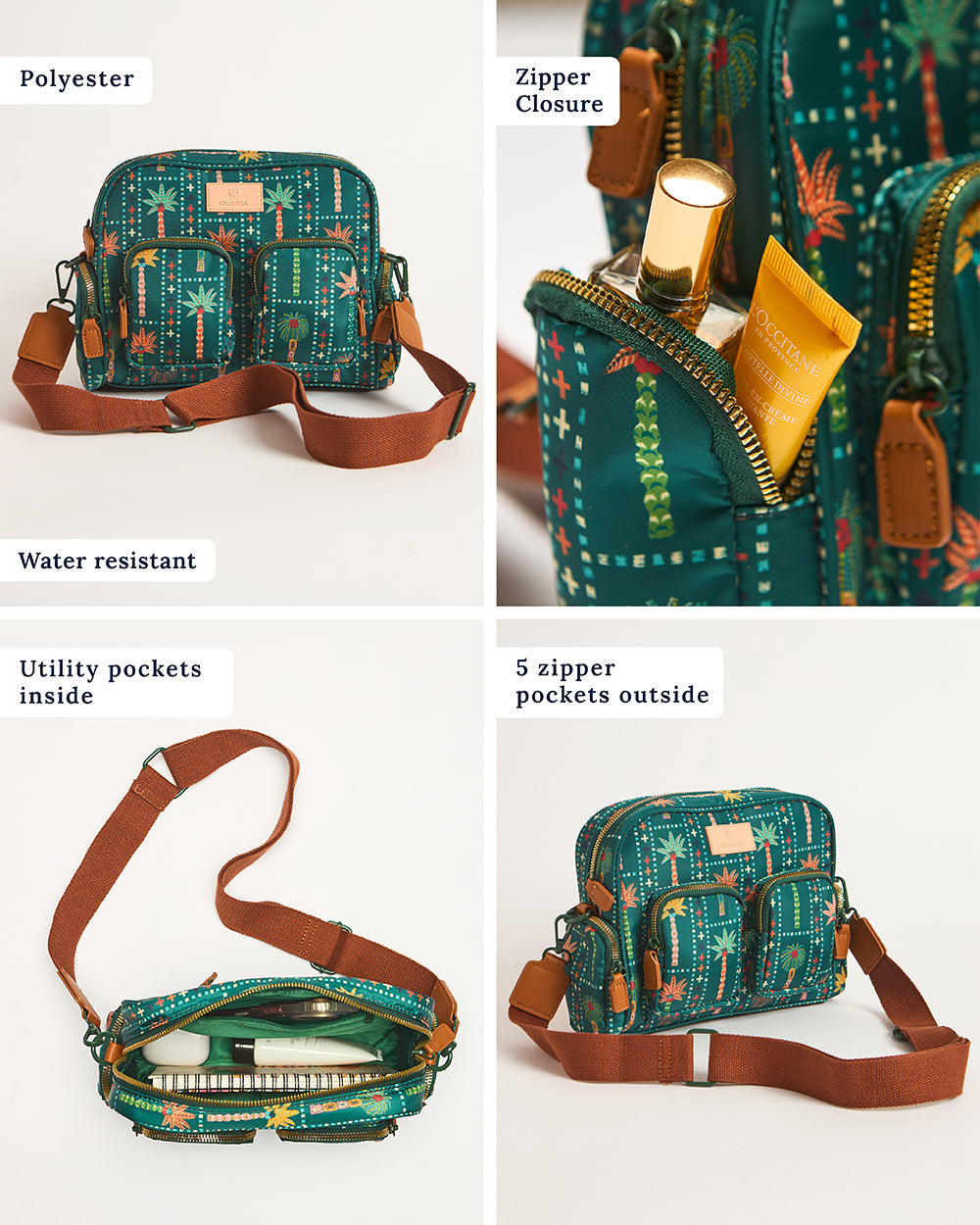 Weekends Messenger Bag - Palms