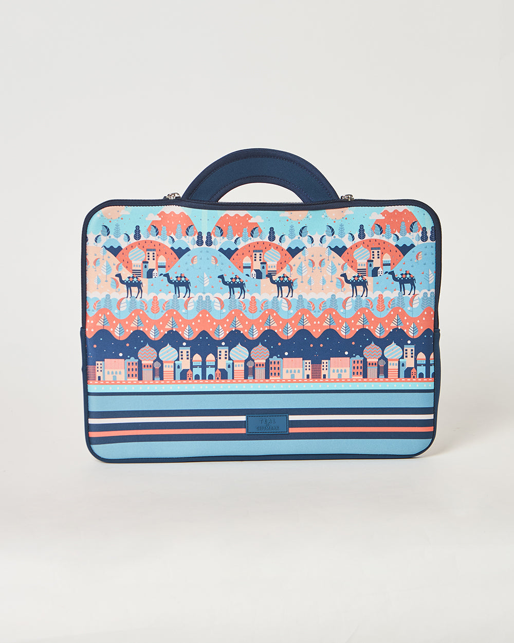 Teal by Chumbak Desert Caravan Laptop Sleeve, 15"